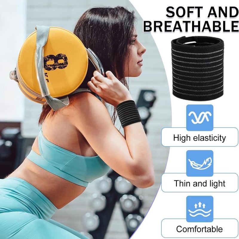 FAQUSA Compression Wrist Wraps, High-Elastic Wrist Bands Support for Men & Women, Breathable Elastic Brace for Sports, Pain Relief, & Injury Recovery for Weightlifting, Gym, Tendonitis & Carpal Tunnel (2 Pack) - Image 5